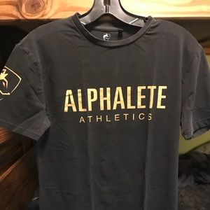 OG Alphalete black and gold performance shirt
